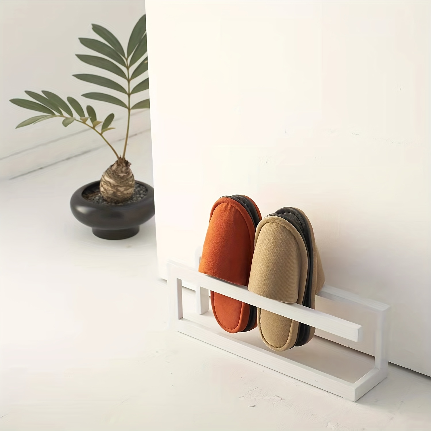 TEMU Nordic Entryway Shoe Rack For Student Dormitories, Simple Doorway Living Room Storage Shelf, Space- No Installation Required