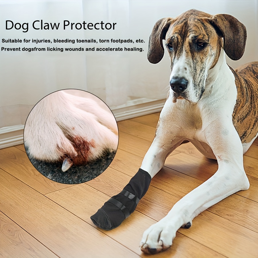 20 PCS Disposable Dog Booties - Self-Adhesive Paw Protectors For Wound Recovery & Outdoor Use