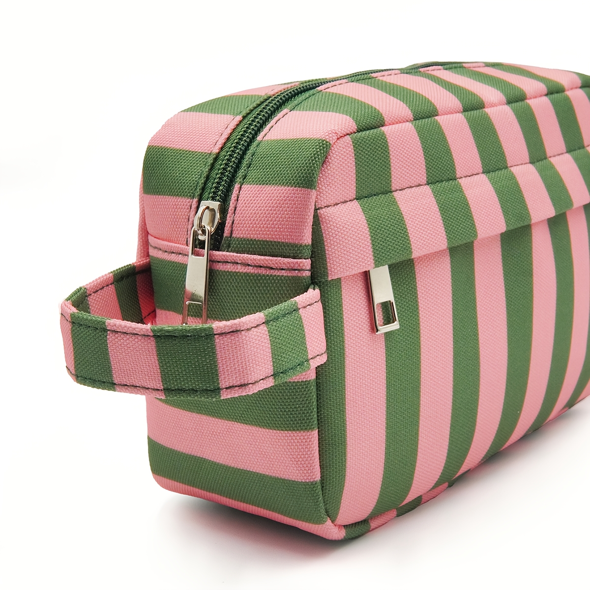 Image of A Easy And Stylish Striped Zipper Storage Bag, Suitable For Organizing Cosmetics And Toiletries, Convenient For Travel And Business Trips, Making It An Ideal Gift For On Holidays And Birthdays