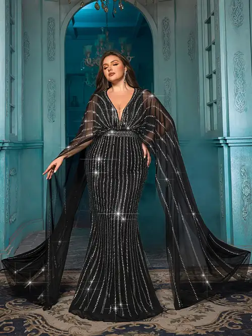 plus size, women dress slit long sleeve dresses brithdday night gown evening gown christmas party new years eve clothes | Free Shipping On Items Shipped From Temu | Temu plus size, women dress slit long sleeve dresses brithdday night gown evening gown christmas party new years eve clothes | Free Shipping On Items Shipped From Temu | Temu