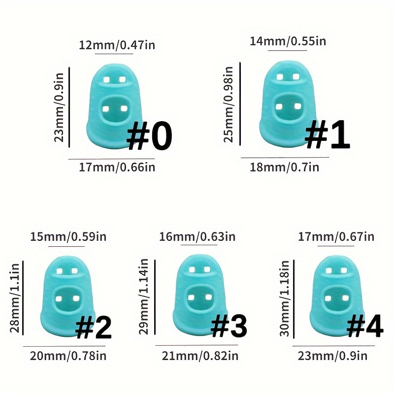 5pcs Breathable Silicone Thimbles - Multicolor, Protective Finger Sleeves for DIY Crafts & Sewing Accessories