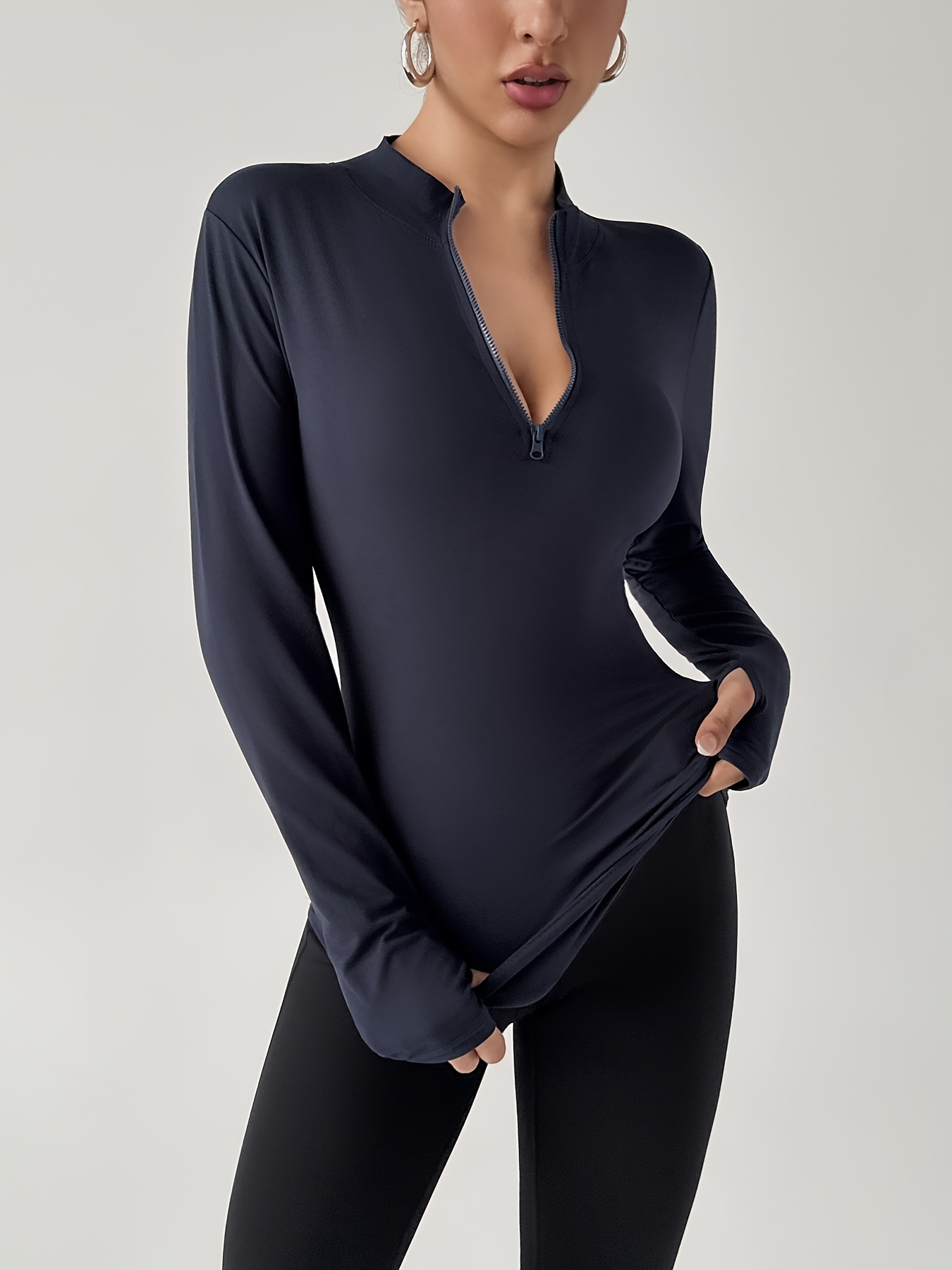 T-shirt Manches Longues De Running à Poche Vert Femme - Rukka