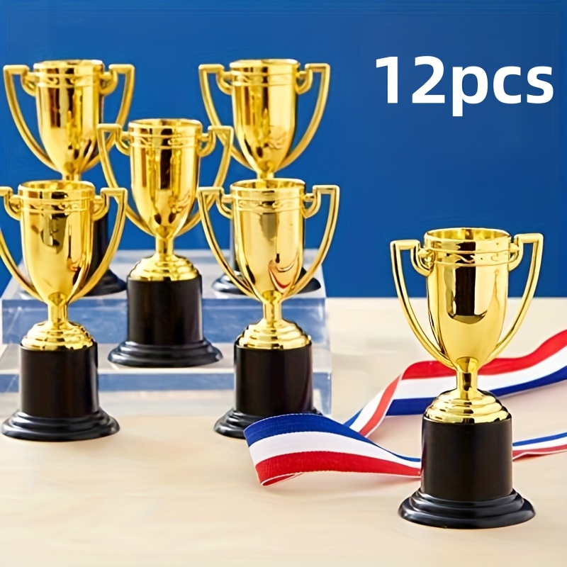 6 12pcs plastic mini trophies for party gifts props rewards prize items youngsterss and adult competitions