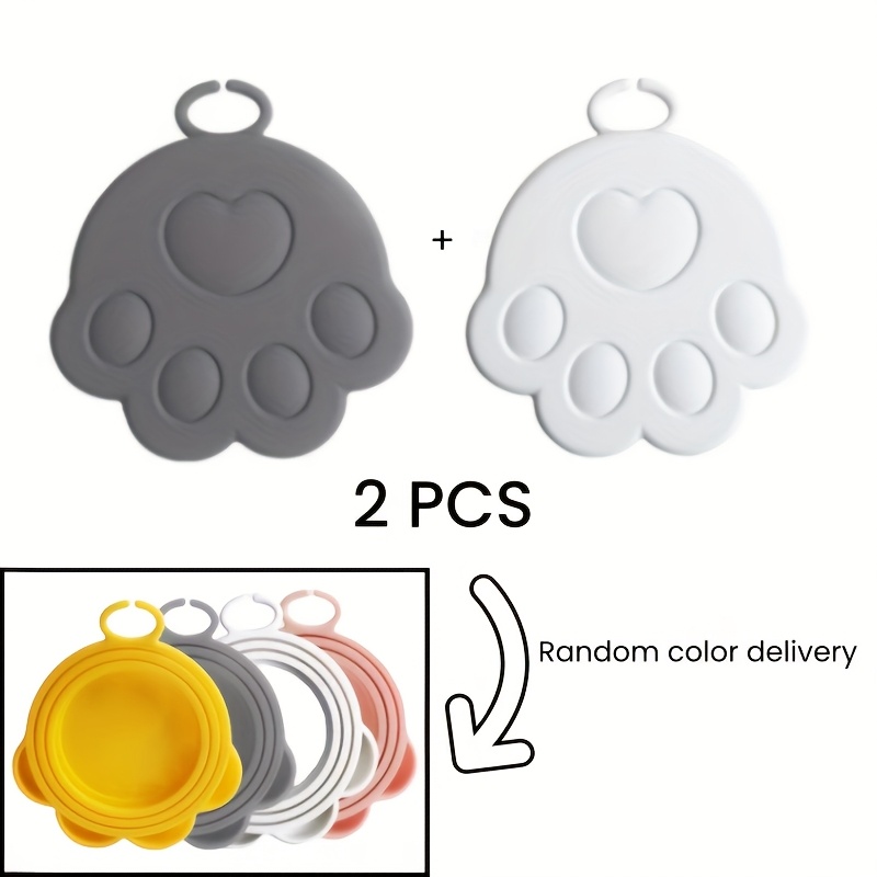 1pc|2pcs|4pcs Dustproof Silicone Seal Canning Lid - Suitable For Multiple Sizes - Insurance Closure For Pets Cats And Dog, 2pcs Random Color