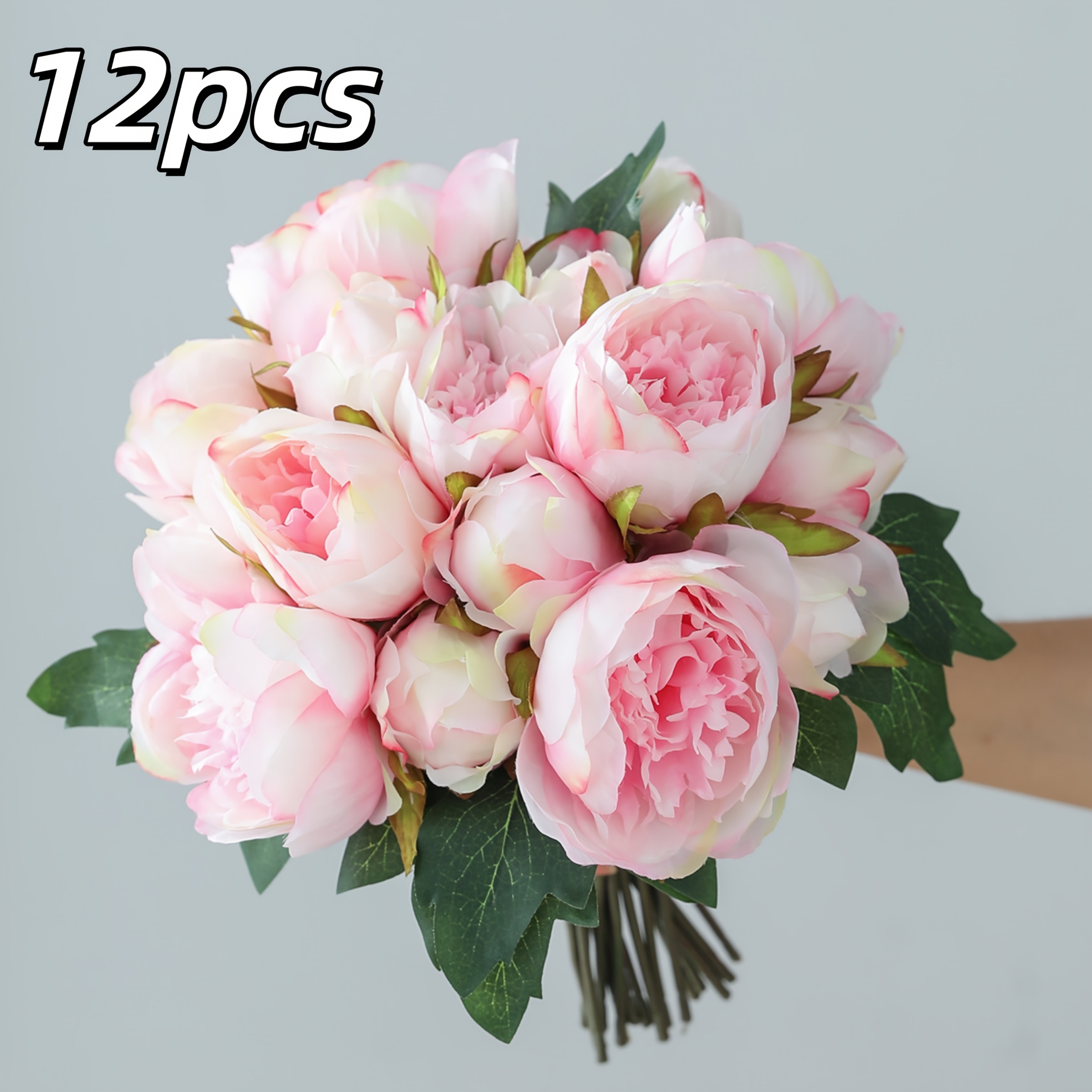 TEMU di 12 peonie artificiali, per decorazione centrotavola in vaso per soggiorno , decorazione per matrimoni, fidanzamenti, feste, allestimento