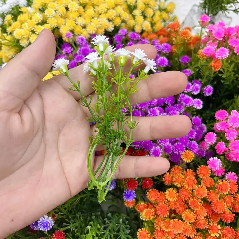 60 Stück Vollsterne * Blumen Hochwertige künstliche Blumen Zusätze * für Blumenstrauß mit Grasblumen Zusätze Plastik Blumenstrauß Blumendekorationsmaterialien Blumenstrauß Dekoration Kann für Zuhause