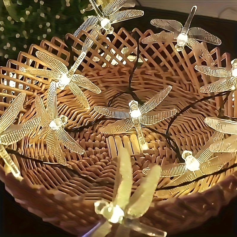 solar dragonfly string lights solar lights outdoor waterproof solar outdoor led string lights 8   waterproof outdoor decoration suitable for gardens   courtyard outdoors christmas solar lamp string waterproof Product details 9