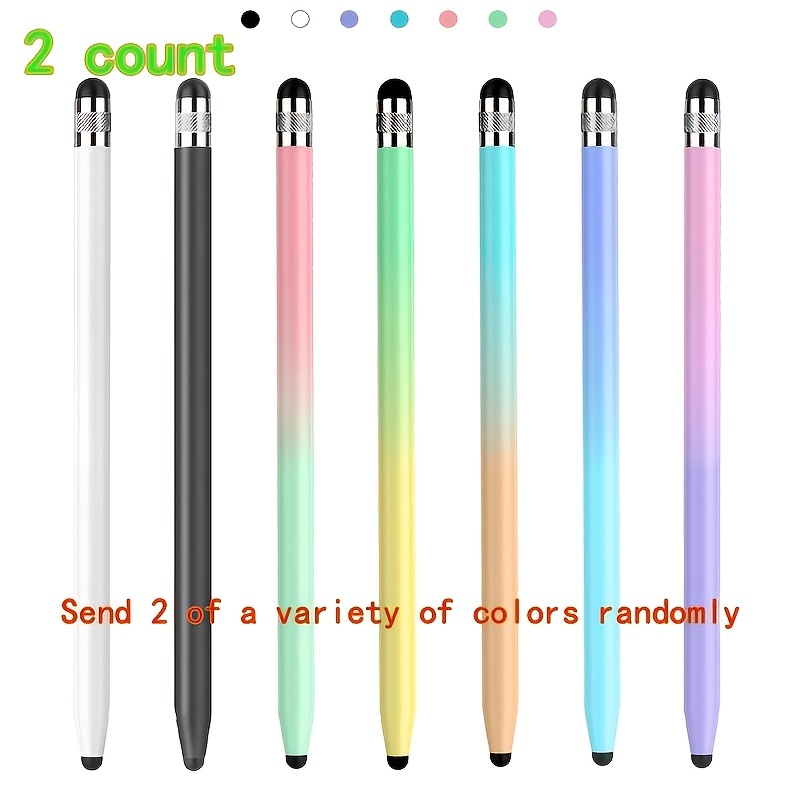 TEMU Random 2-pack Casual Touchscreen Pen, Suitable For Use In 4 : Writing On Mobile And Tablet Screens, Drawing On Ipad Screens, Capacitive Pen For
