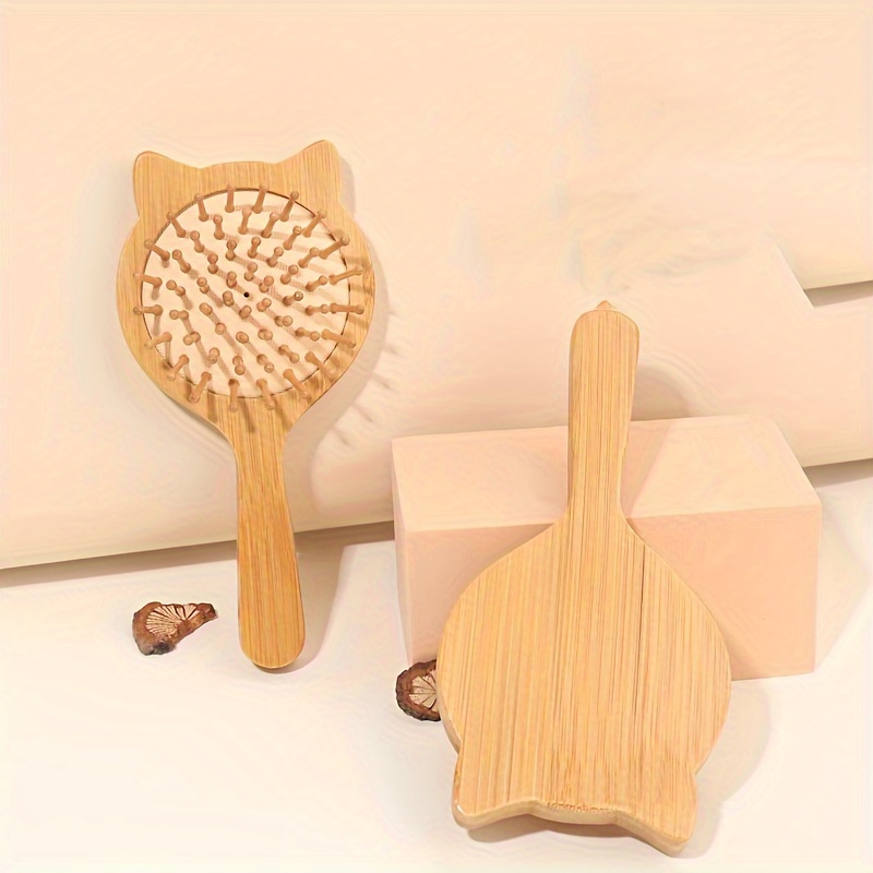 

1pc Air Cushion Hairdressing Comb Wooden Bamboo Scalp Massage Hair Brush Anti Static Hair Brush For All Hair Types