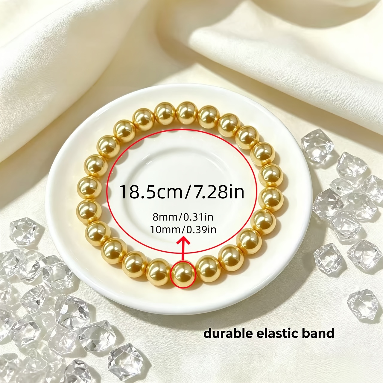 Luxury Yellow Round Bracelet, Wedding & Daily Ornament