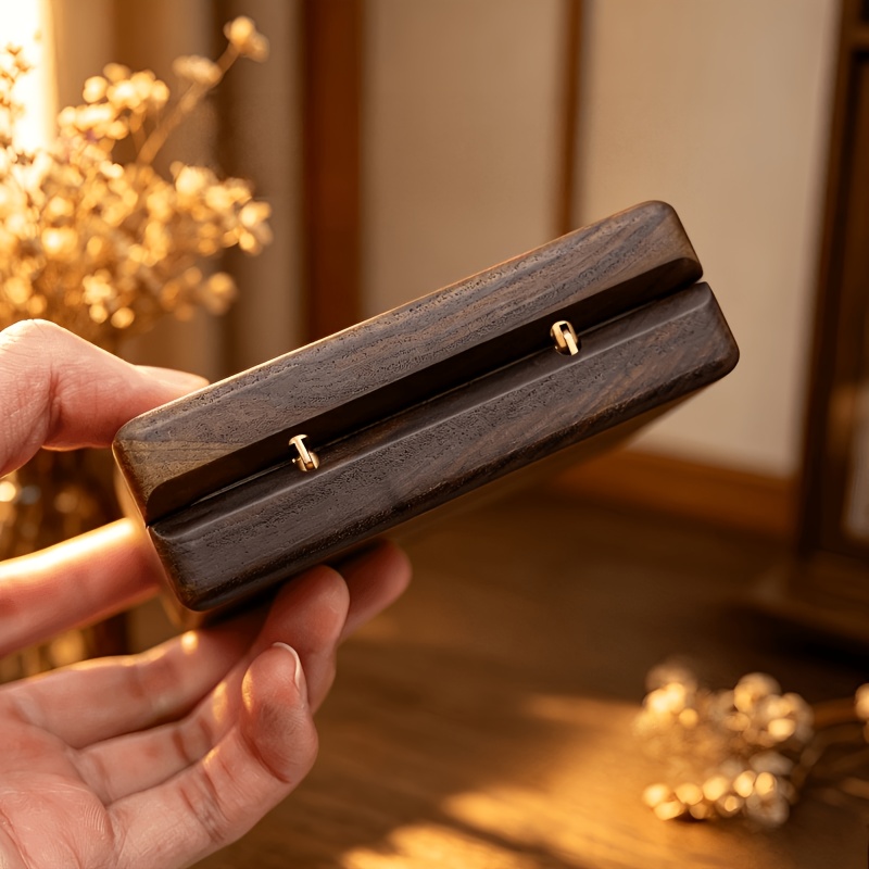 Custom Name Logo Walnut Jewelry Box for Bracelets, Necklaces, and Rings
