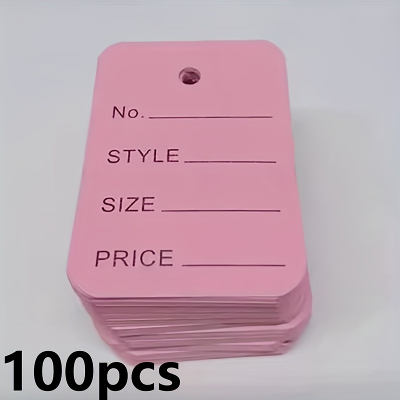 Image of 100pcs Premium Thick Paper Price Tags, 3.5x5cm - Colorful Hanging Cards For , Retail Pricing & Handmade Clothing Size Labels,jewelry Making Display & Packaging Supplies,beading&jewelry Making