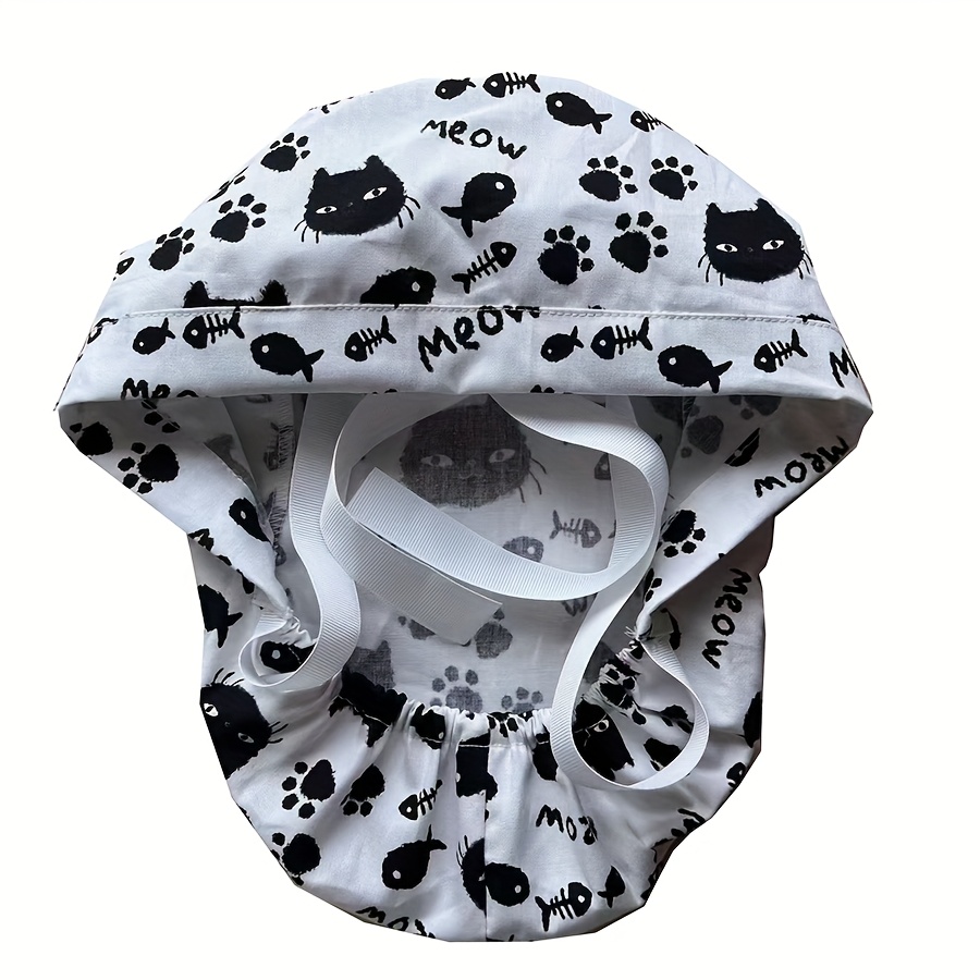 TEMU Gorra Ajustable para Cabello Largo - Diseños Florales, Animados y de Animales, Cierre con Cordón Elástico, Sombrero Casual Todo-Temporada para
