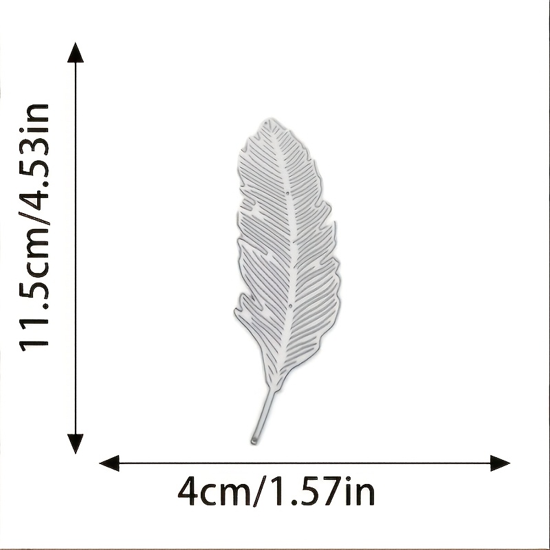 Image of Feather Mold Card Making Cutting Mold Template Diy
