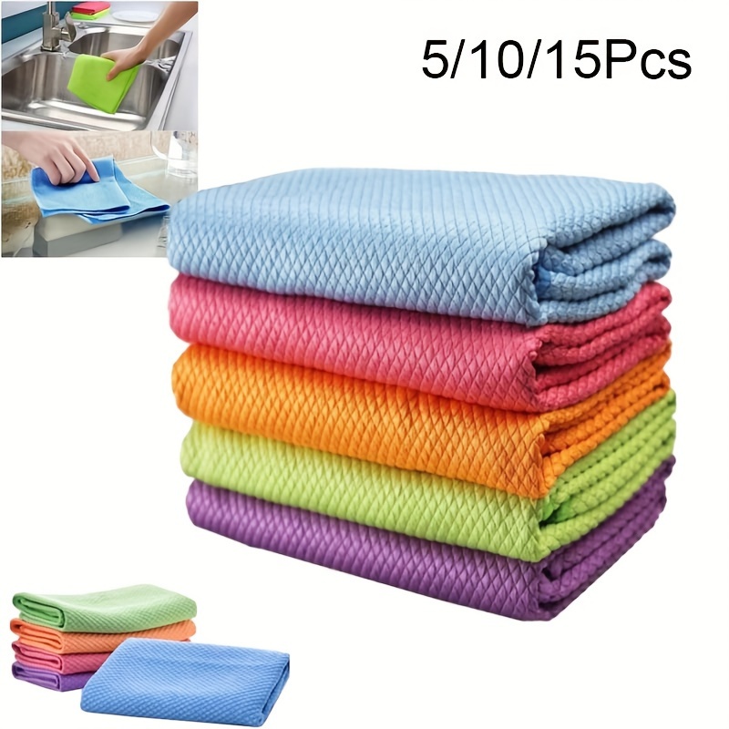 

Streak Free Miracle Cleaning Cloth, Streak Free Window Cleaning Cloth, Microfiber Cleaning Cloths Reusable, For Glass, Dishes, Mirrors