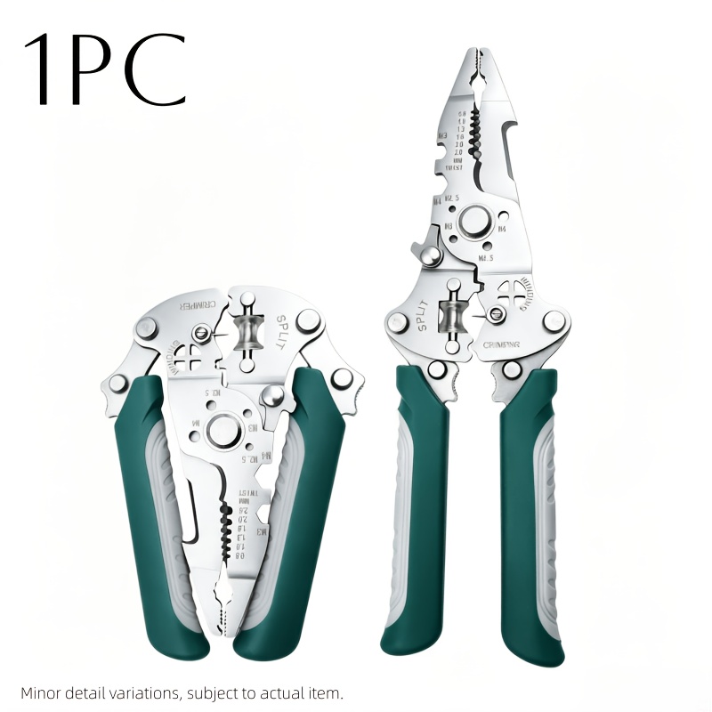 TEMU (new) Premium Heavy-duty Durable Wire Strippers, Foldable Storage, Multi-functional Tool, High Carbon Steel Precision, Ergonomic Handle