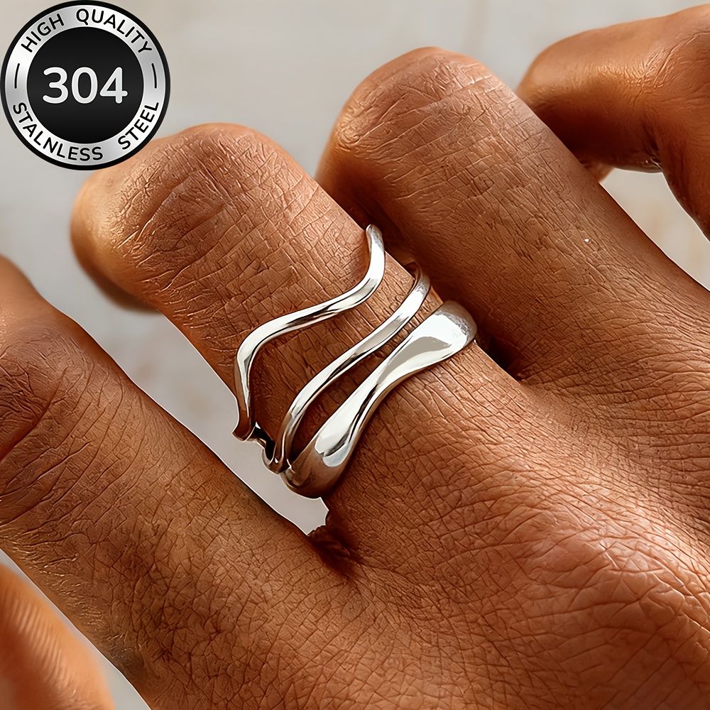 High-quality Stainless Steel Hypoallergenic Golden , Anti-fading, Easy And Elegant, Suitable For Daily Wear Or Party, Fashionable Women's Ring, Jewelry Accessory, And An Exquisite Gift For Women