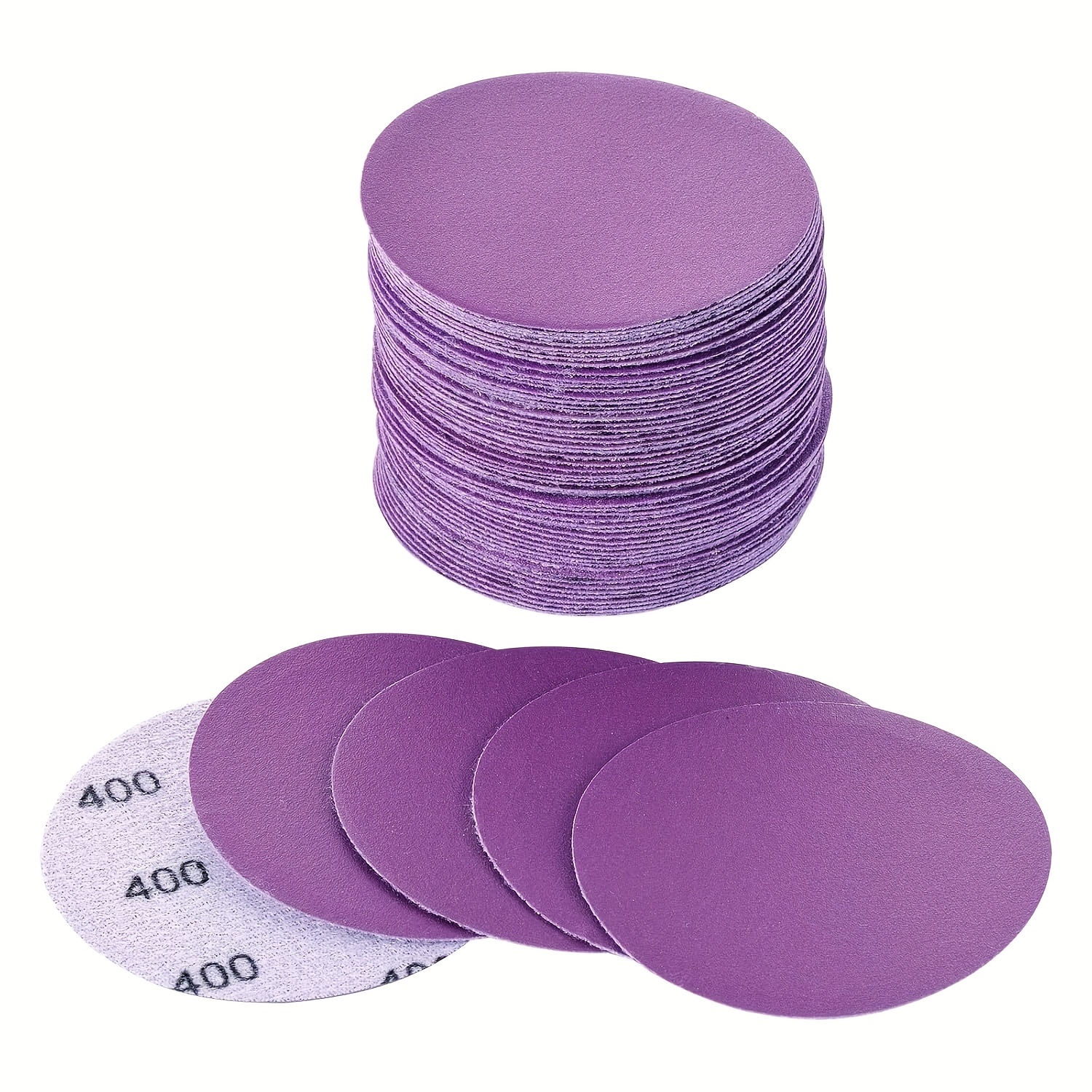 TEMU 3 Inch Sanding Disc 30pcs, 60-10000 Grit Sandpaper, Drill Sanding Attachment, Wet And Loop Sandpaper Discs For Random Orbital , Oxide Sand Paper