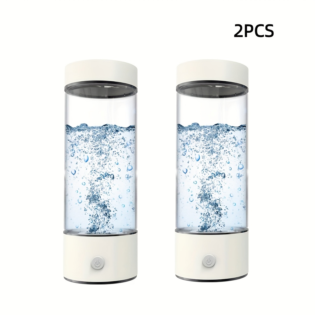 2pcs, * 1000mAh Portable Hydrogen Water Bottle, USB Rechargeable 3-Minute Electrolysis Hydrogen Generator, Bubble Maker Accessories, Suitable for Home * Fitness
