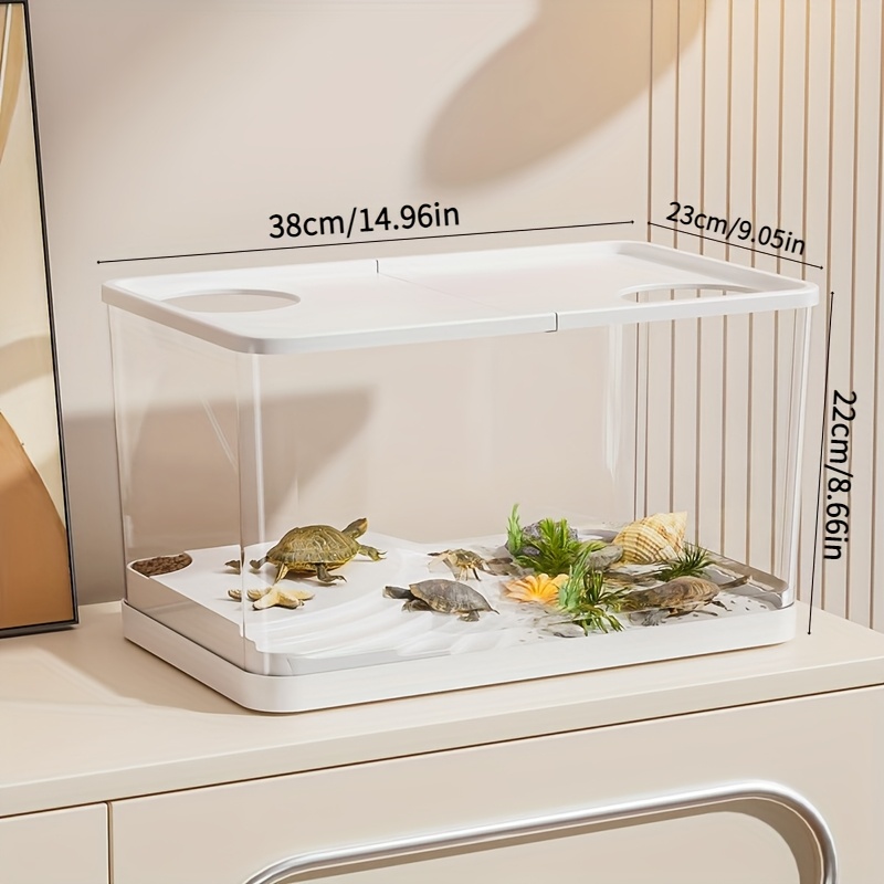 Schildkröten Aquarium 32,7x19,3cm - Terrarium Mit Sonnenplatz