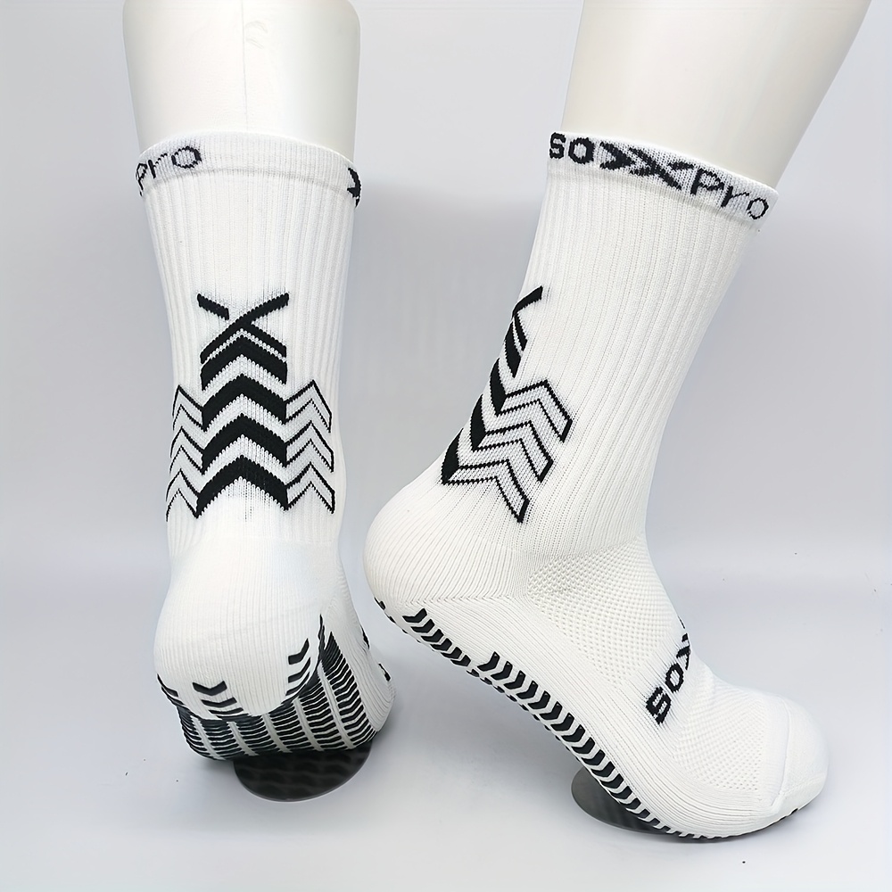 

Unisex Athletic Sports Socks, Non-slip, Breathable, Striped Pattern, Polyester 80%, Polyamide 20%, Knit Fabric, Machine Washable, 89-90 G/m² Weight, For Football, Basketball, Baseball, Running