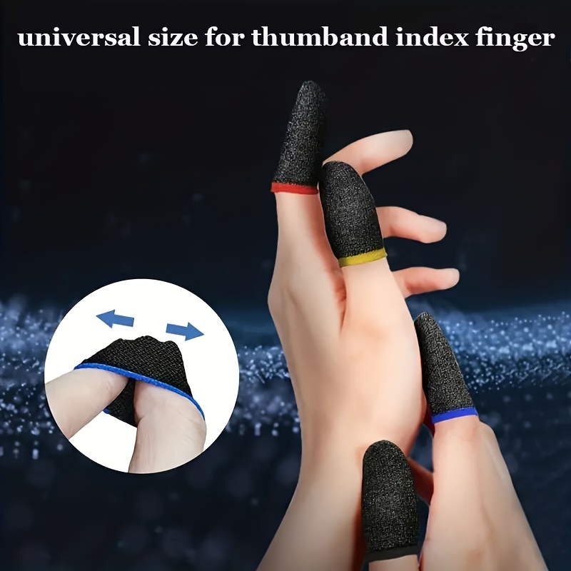 2 PackTouch Screen Finger Sleeves For Gaming, Breathable Sweatproof Mobile Game Fingertip Gloves For Gamers, Anti-Slip Gaming Finger Covers:Sports & Outdoors