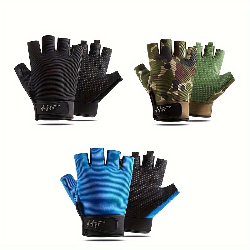 

2pcs Breathable Half-finger Gloves, Unisex Thin Fitness Sports Outdoor Wear-resistant Gloves, With Enhanced Grip