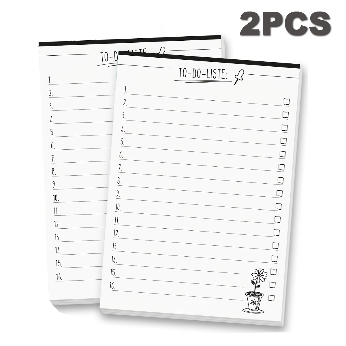 2pcs List, Schedule Planner Organizer Notebook, For Writing, Tearing Off, And Checking, Suitable For Birthdays, Christmas, Wedding Anniversaries, Thank You Notes, Or