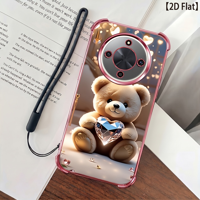 TEMU Phone Case: 2d Flat, Compatible With Honor Magic 7 Lit/ Magic 6 Lite / Lite,multi-functiona Durable Anti-fall Lanyard Case, 2pcs Set: 1 Soft Tpu