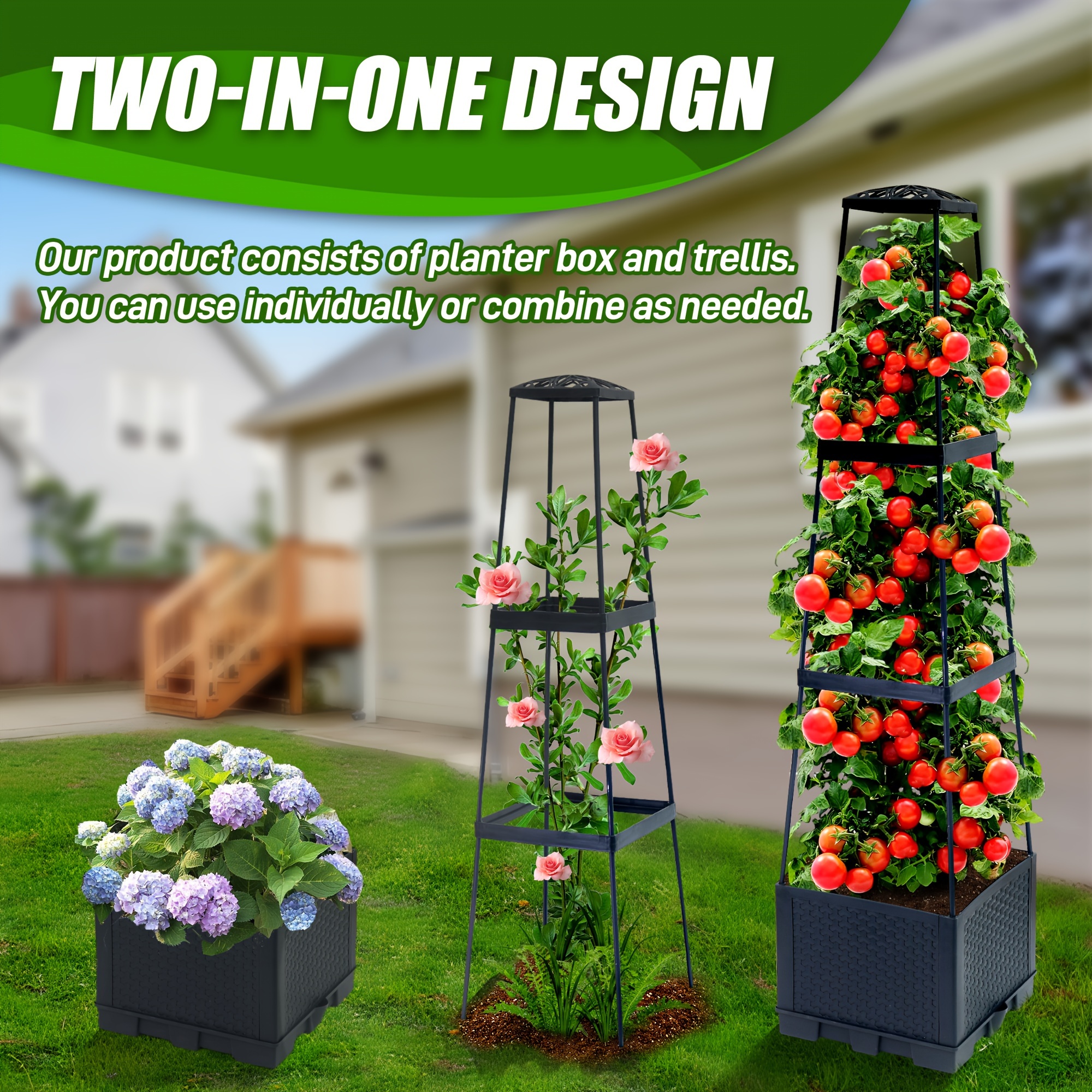 Tomato Planting Box with Self-Watering Cage - Image 2