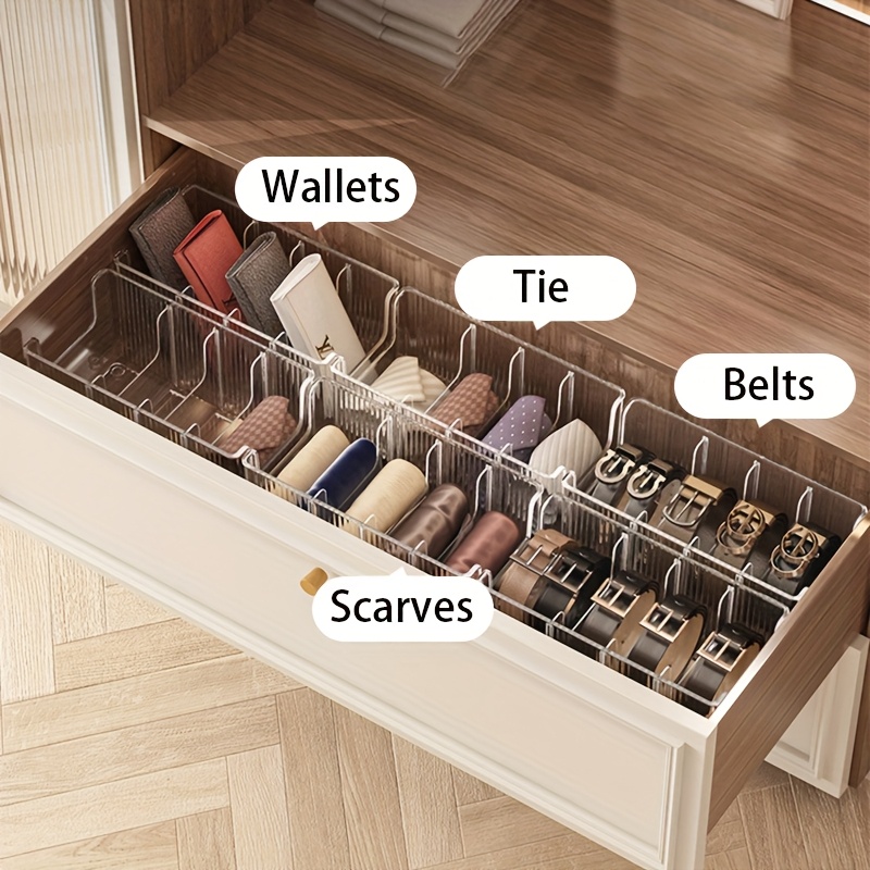 tie and belt organizer box