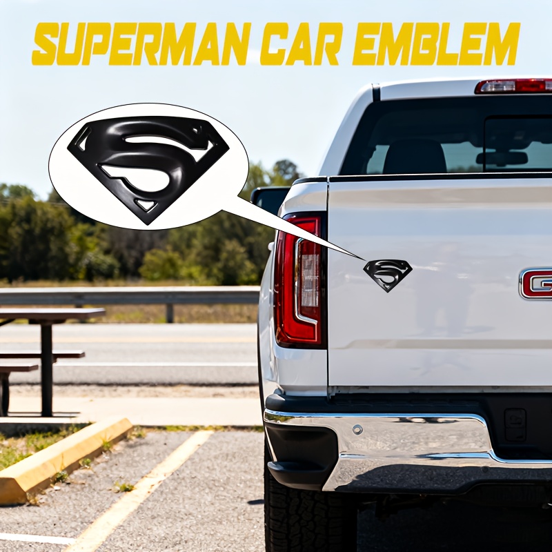 TEMU {genuinely } 1pc League Classic Superman Logo Car Emblem, Metal Texture, Suitable For Cars, Motorcycles, Body Decoration, Luggage, Refrigerators, Laptops, Auto Parts