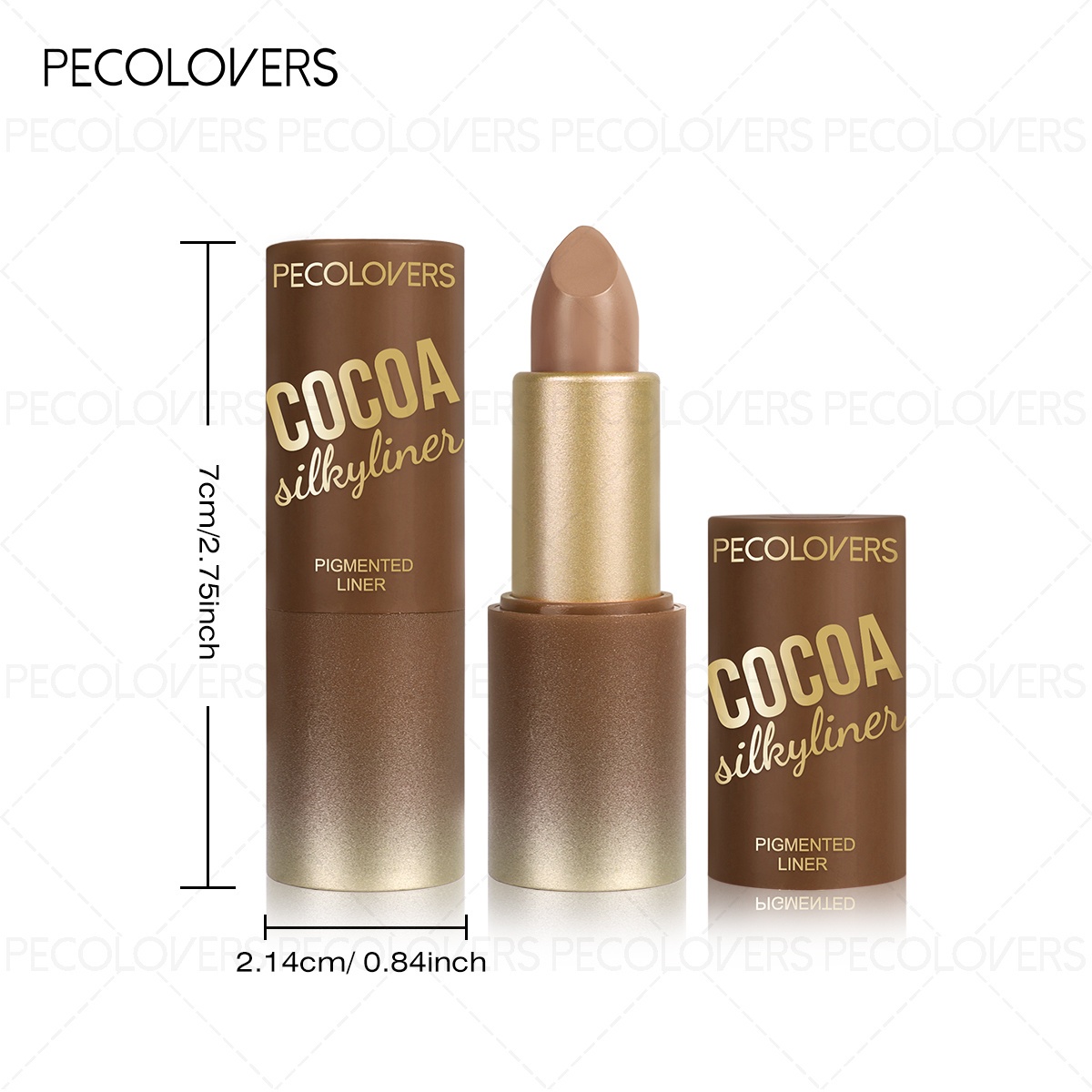 6pcs PECOLOVERS Brown Lipstick Set, Non-Drying
