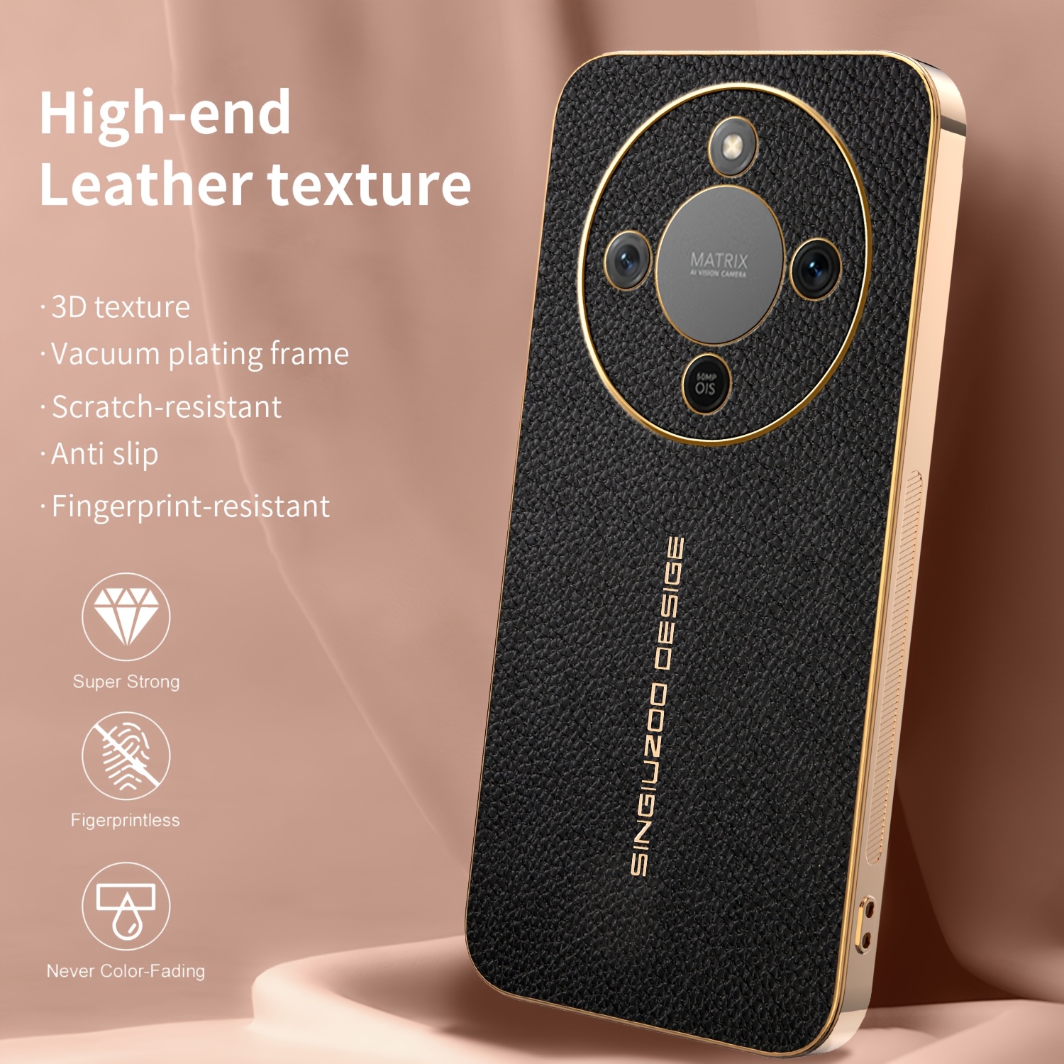 TEMU Phone Case: Suitable Lite, Honor Magic 7 Lite, Honor Magic 6 Lite, Honor Magic 5 Lite, Honor Magic 4 Lite. Electroplated High-end Golden-trimmed