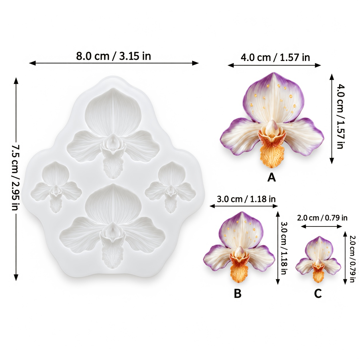 TEMU 3d Mold Suitable For Resin & Clay - Detailed Petal Texture Silicone Molds For Epoxy Resin Casting, Wedding Decor, Making, Brooches, Pendants,