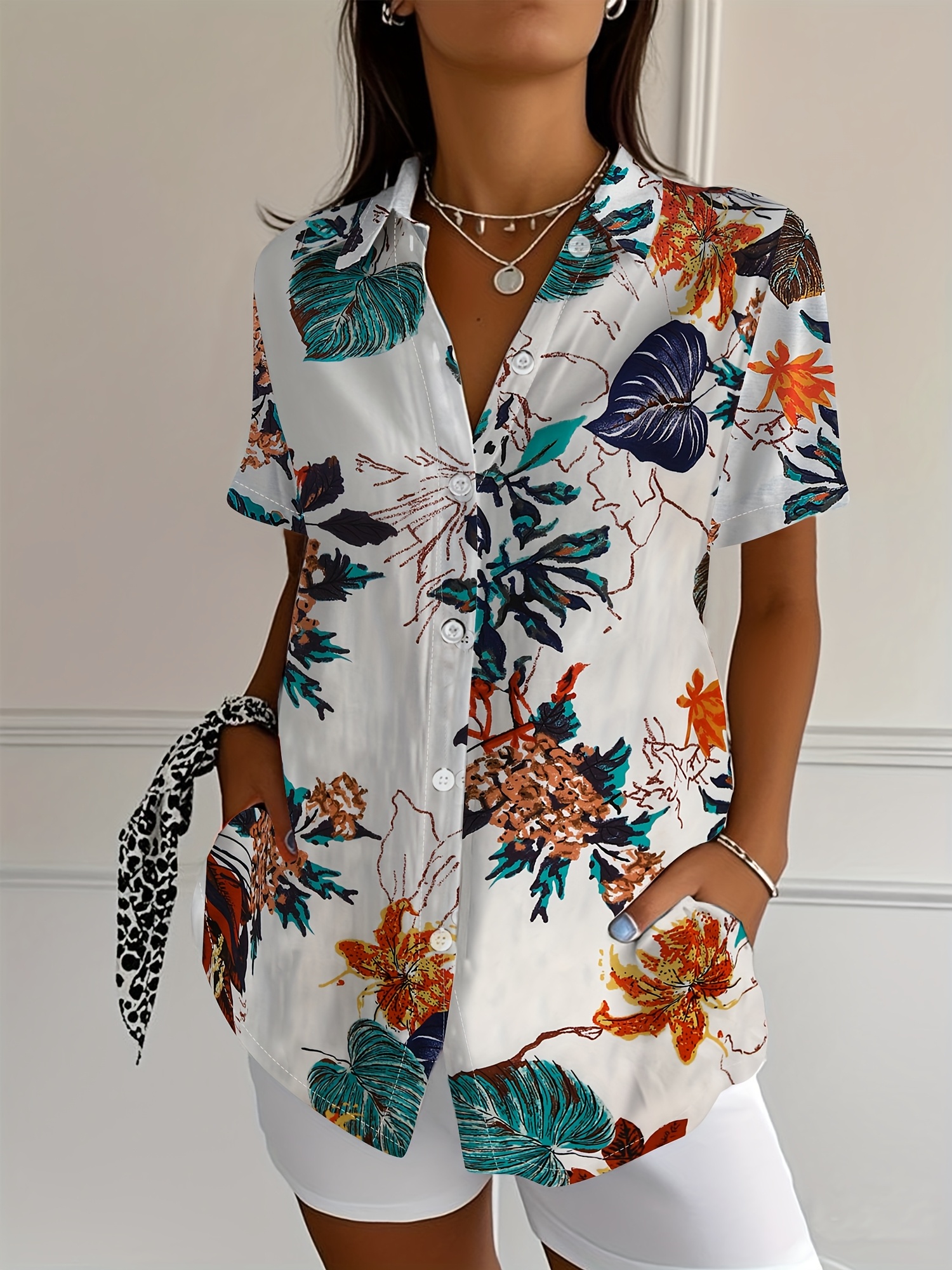 Camisa Hawaiana Vestidos Fiesta Hawaiana Camisa Hawaiana De Mujer