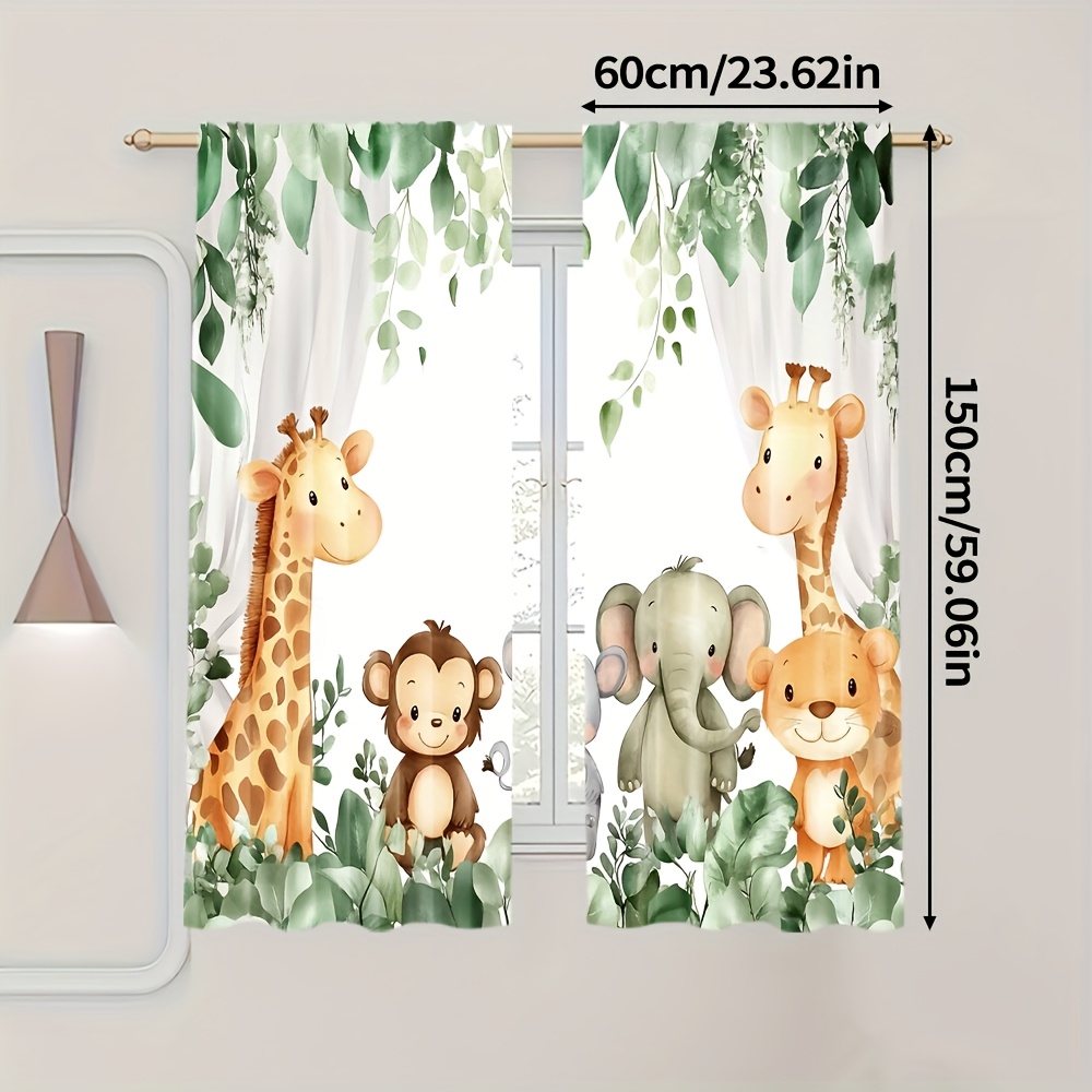 TEMU 2pcs, Curtain Popular Polyester (without Rod,no Movement, No Battery),doorway Curtain Festive For Living Room, Bedroom, And Home Decor