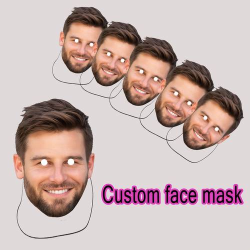 personalized photo masks with elastic bands for bachelorette parties birthday celebrations and more