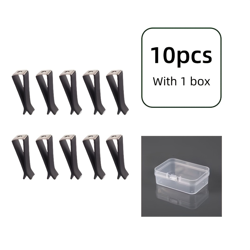 Image of 5/10pcs Black Square Head Car Vent Clips 9mm Auto Air Conditioner Outlet Clips With 1 Storage Box Air Freshener Vent Clips For Car Office Home