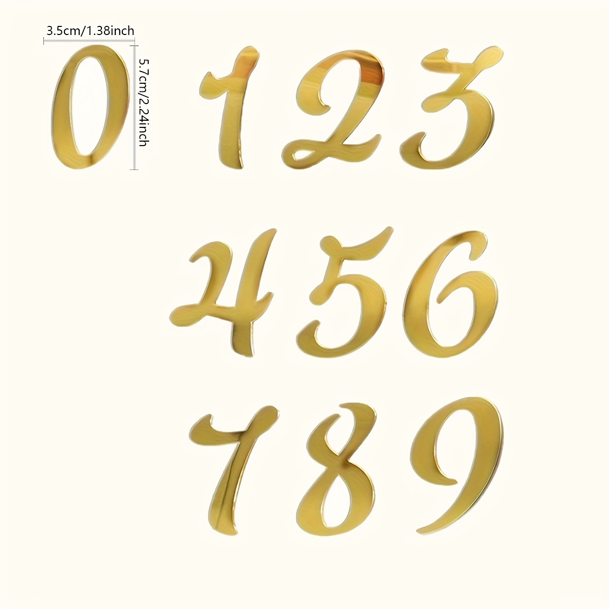 Image of 10 Acrylic Numbers 0-9 Cake Decorations For Birthday Party Anniversary Cake Decorating Supplies，halloween，christmas