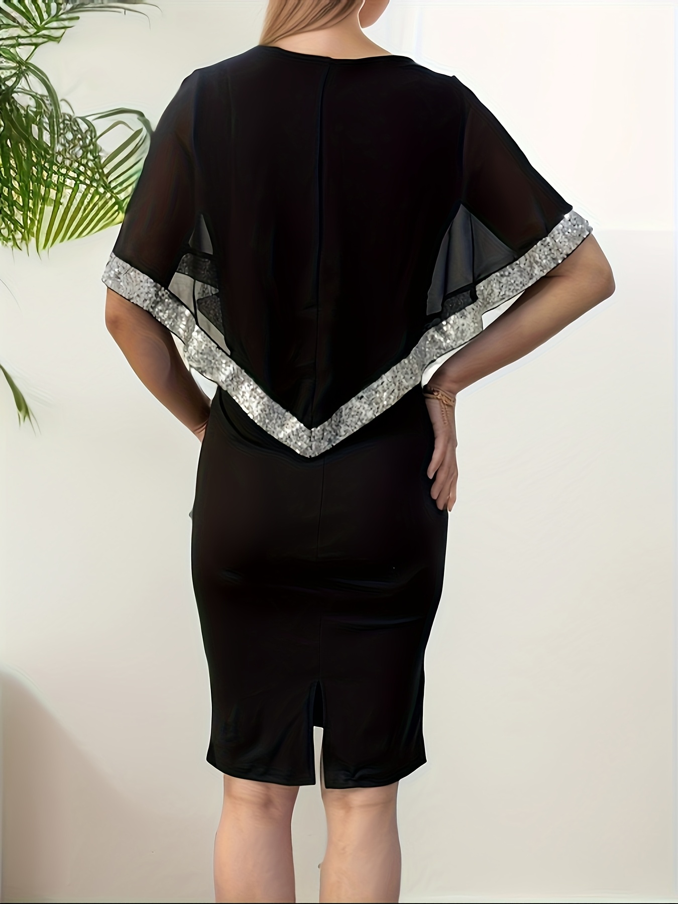 black two piece bodycon dress Diamond Bodycon Two Piece Dress Black / XL main image 1