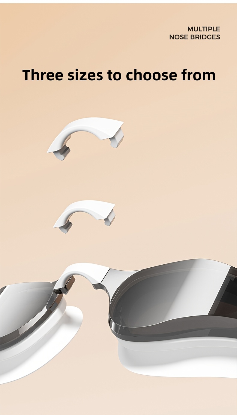 1pc of Adult Electroplated Swimming Goggles with High-definition Anti-fog and Ultra-wide-angle Vision Design