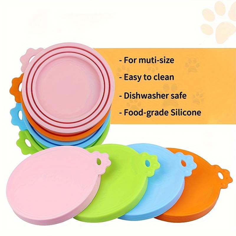 Silicone Pet Food Can Covers For Dogs And Cats, 3in1 Universal Fit