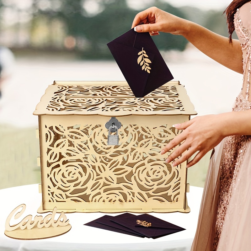 Wedding Card Box Wedding Money Box, Mermaid With hotsell Lock and Slot, Wedding Card Holder, Money Envelope Box Wedding Decor