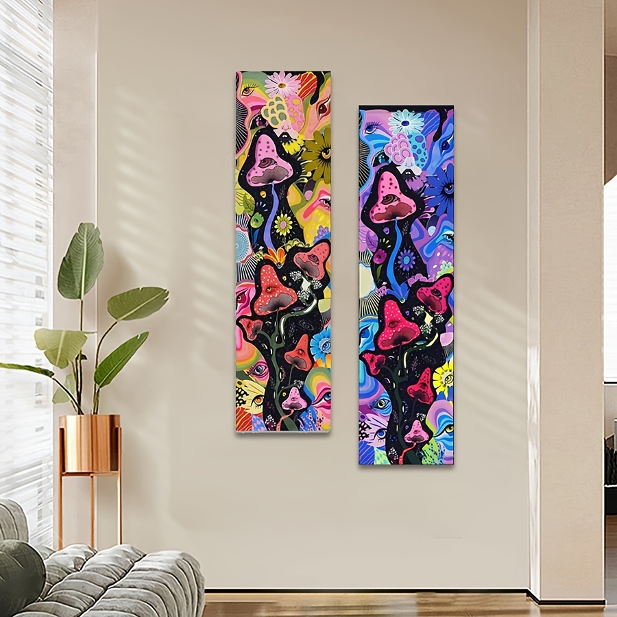 

Vibrant Floral Tapestry Wall Hanging - Abstract Hippie Design, Polyester Home Decor Art