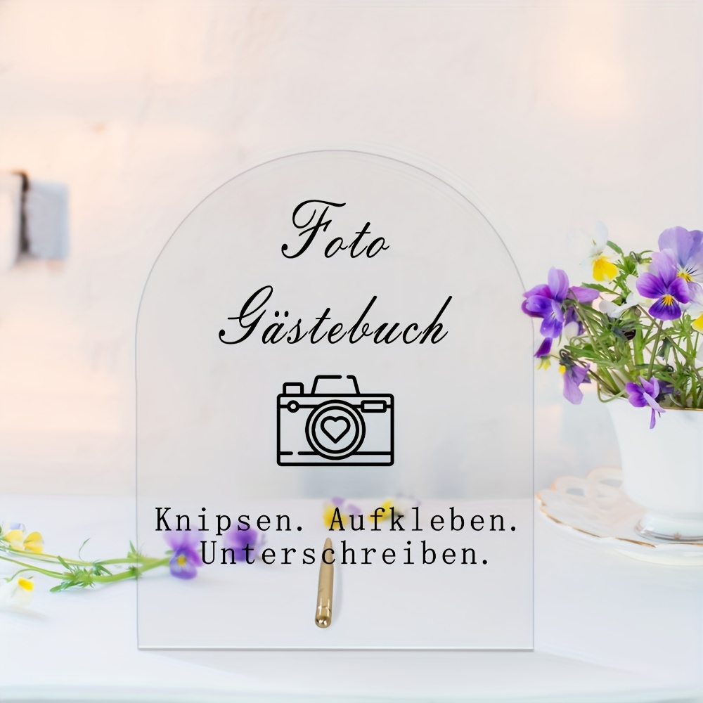 Image of [2d Flat] A Wedding Essential! German-style Photo Guestbook For Moments With Photos, Stickers, And , Preserving