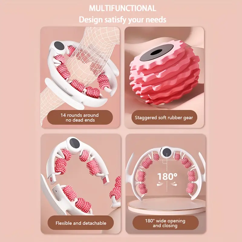14 fitness roller deep tissue massage tool for home workouts yoga manual operation durable pp material ideal for muscle relaxation and recovery Product details 3