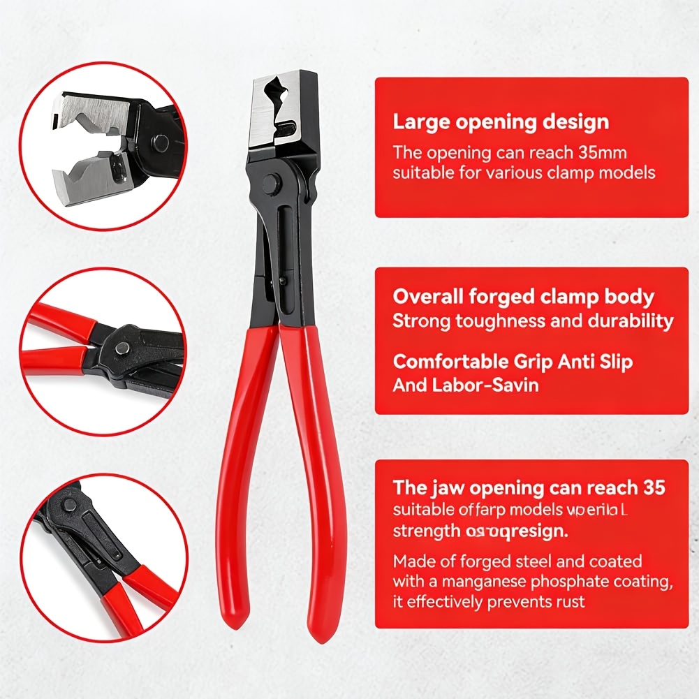 5pcs auto electrical disconnect plier set hose clamp pliers tool set electrical disconnect pliers high carbon steel 60 degree angled joint separator auto repair hose clamp tool Product details 1