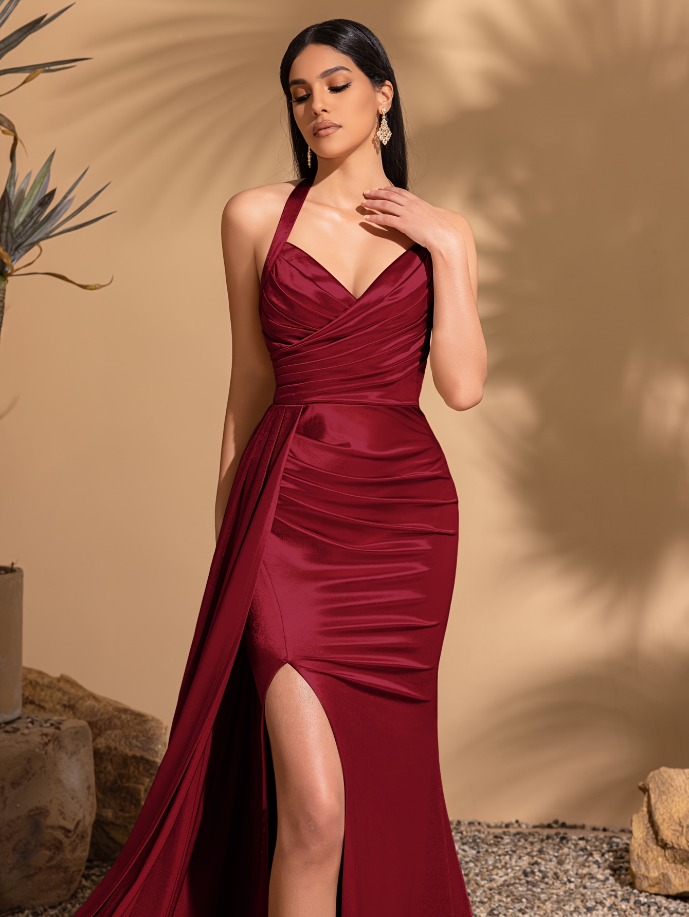 shoulder dress chest side ribbon evening - Temu Mauritius