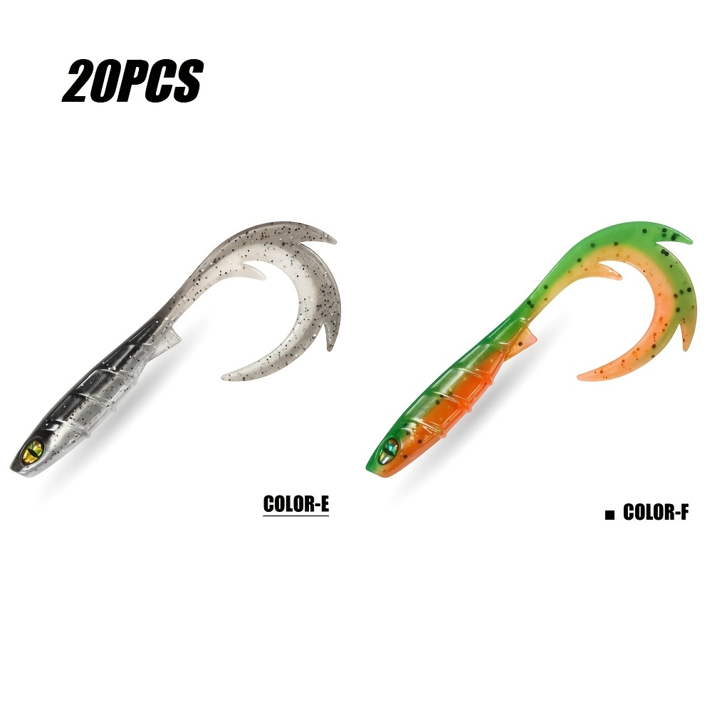 E-shop 20 Stk. LUREGO Outdoor 9,5 cm beißfeste Slow-Pitch-Weichköder | Hochdichte langsam sinkende & weite Würfe, zielt auf Tiefwasser-Barsch,
